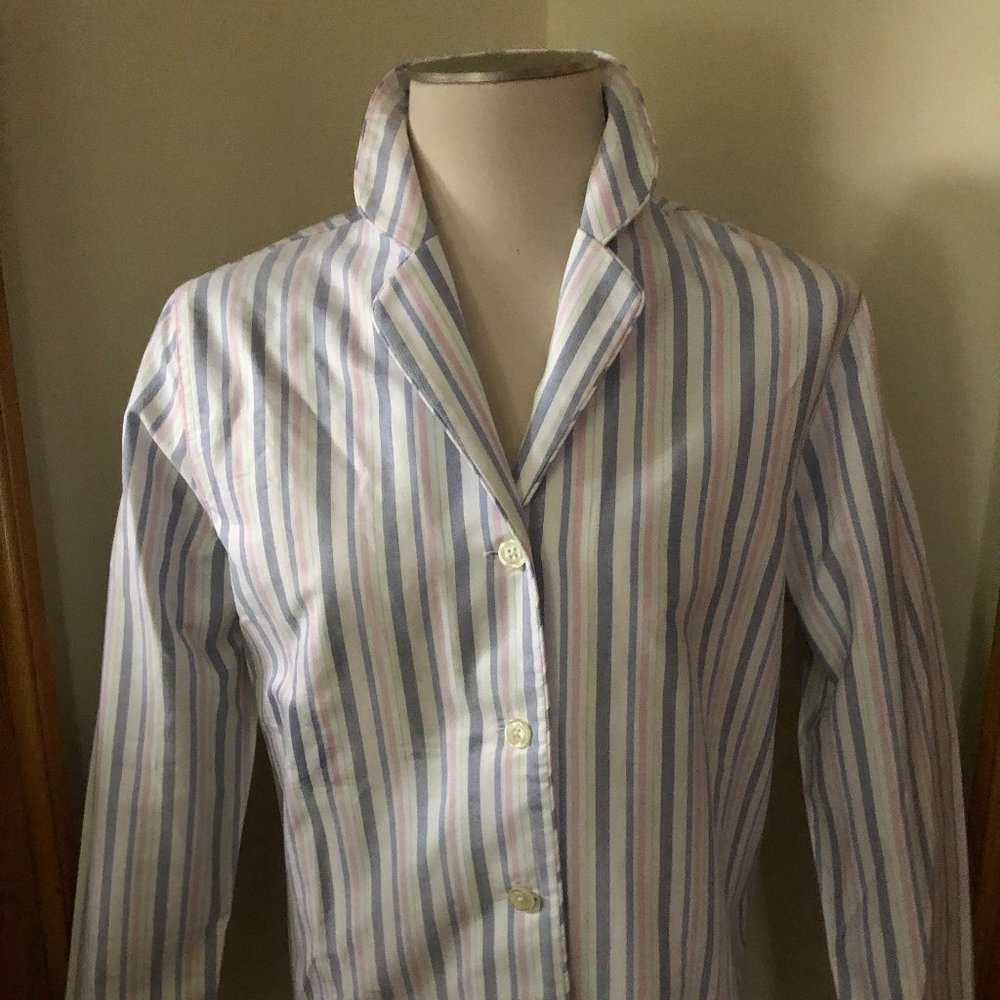 BROOKS BROTHERS Women’s Striped Pajama Shirt, Medium, NWT